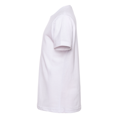 Белая детская футболка арт. 06U оверсайз кроя из 100% хлопка, 140 гр/м2, оптом | Мерч, униформа и текстиль для бизнеса photo-2