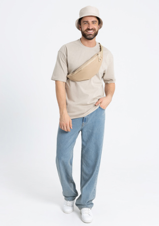 Бежевая поясная сумка арт. 122, 100% полиэстер, оптом | Мерч, униформа и текстиль для бизнеса photo-4