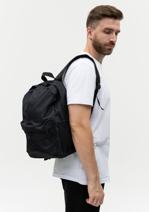 Черный рюкзак арт. 141, 100% полиэстер, оптом | Мерч, униформа и текстиль для бизнеса фото-3
