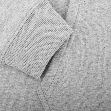 Серая толстовка оверсайз кроя арт. 100 из 100% хлопка (верх) и 100% полиэстера (подклад), 320 гр/м2, оптом | Мерч, униформа и текстиль для бизнеса  photo-6