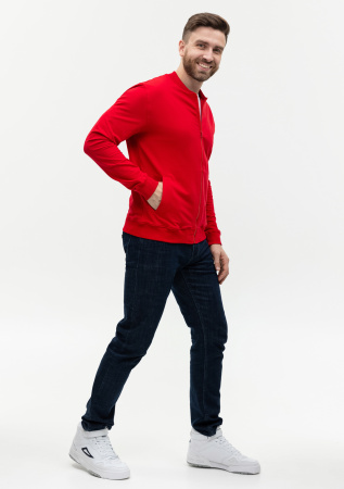 Красная толстовка STAN арт. 65N на молнии, 78% хлопок, 17% полиэстер, 5% эластан, 245 гр/м2 | Мерч, униформа и текстиль для бизнеса photo-2