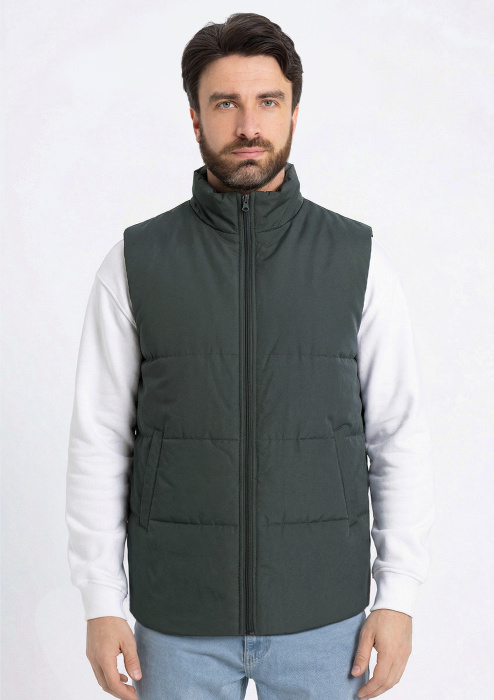 Жилет унисекс STAN утепленный 90, 130, 85, Серо-зеленый (132) фото-3