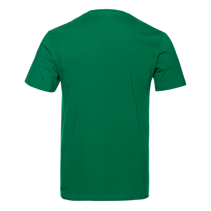 Зелёная футболка арт. 02 прямого кроя из 100% хлопка, 160 гр/м2, оптом | Мерч, униформа и текстиль для бизнеса  фото-2