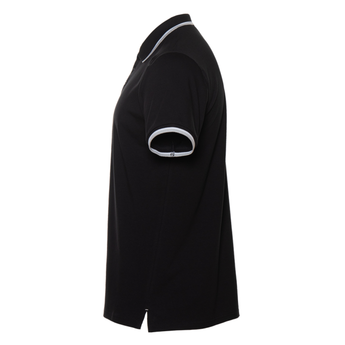 Черная рубашка поло арт. 05 прямого кроя, 92% хлопок, 8% эластан, 200 гр/м2, оптом | Мерч, униформа и текстиль для бизнеса  фото-2