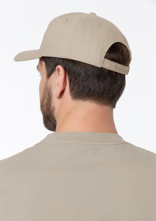 Бежевая бейсболка арт. 12, 5 клиньев из 100% хлопка, 260 гр/м2, оптом | Мерч, униформа и текстиль для бизнеса  photo-7