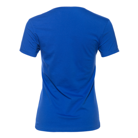 Женская синяя футболка арт. 02W приталенного силуэта из 100% хлопка, 150 гр/м2, оптом | Мерч, униформа и текстиль для бизнеса  photo-1