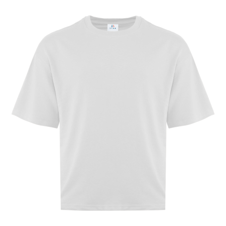 Белая футболка арт. 40 оверсайз кроя, состав 65% хлопок 35% полиэстер, 260 гр/м2, оптом| Мерч, униформа и текстиль для бизнеса photo-0