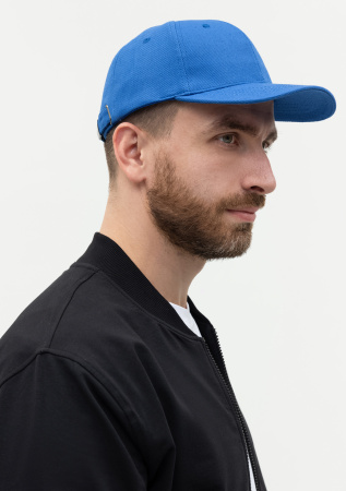 Синяя бейсболка арт. 06, 6 клиньев из 100% хлопка, 330 гр/м2, оптом | Мерч, униформа и текстиль для бизнеса  photo-6