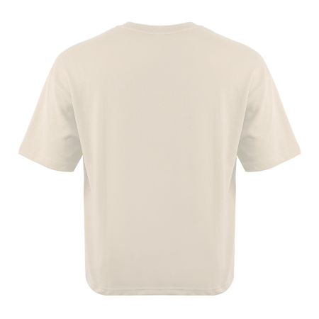 Молочная футболка арт. 40 оверсайз кроя, состав 65% хлопок 35% полиэстер, 260 гр/м2, оптом| Мерч, униформа и текстиль для бизнеса   photo-3