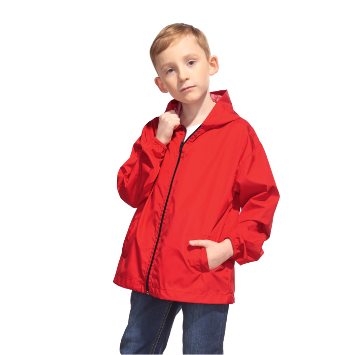 Красная детская ветровка, оптом | Мерч, униформа и текстиль для бизнеса фото-3