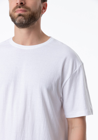 Белая футболка арт. 02 прямого кроя из 100% хлопка, 160 гр/м2, оптом | Мерч, униформа и текстиль для бизнеса  photo-11