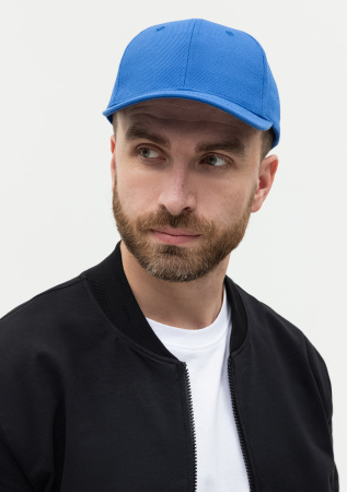 Синяя бейсболка арт. 06, 6 клиньев из 100% хлопка, 330 гр/м2, оптом | Мерч, униформа и текстиль для бизнеса  photo-5