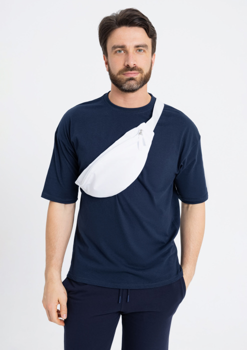 Белая поясная сумка арт. 122, 100% полиэстер, оптом | Мерч, униформа и текстиль для бизнеса фото-4