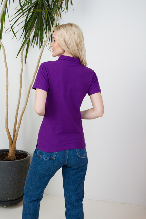 Рубашка поло женская STAN хлопок/полиэстер 185, 04WL, Лазурный (40) | Мерч, униформа и текстиль для бизнеса фото-4