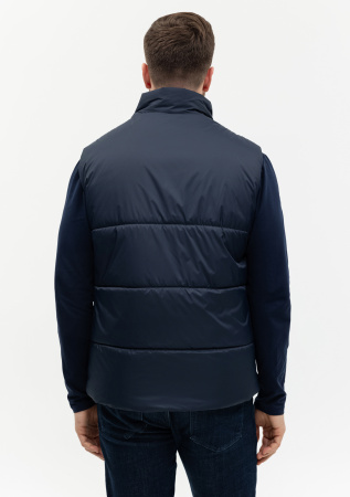 Темно-синий однотонный утепленный жилет арт. 84, 100% нейлон, оптом | Мерч, униформа и текстиль для бизнеса photo-5