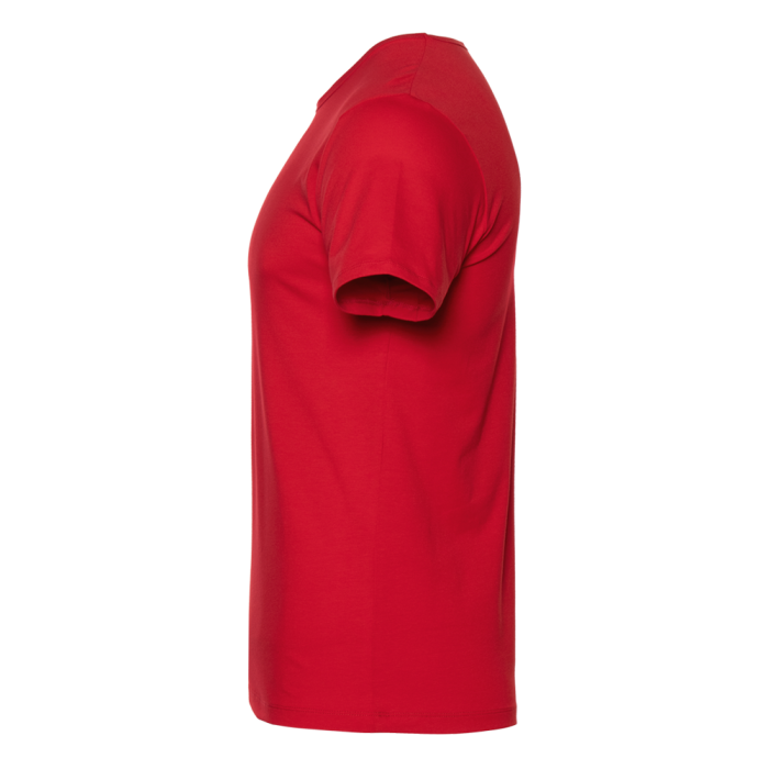 Красная футболка арт. 37 облегающего силуэта, 92% хлопок, 8% эластан, 180 гр/м2, оптом | Мерч, униформа и текстиль для бизнеса  фото-2