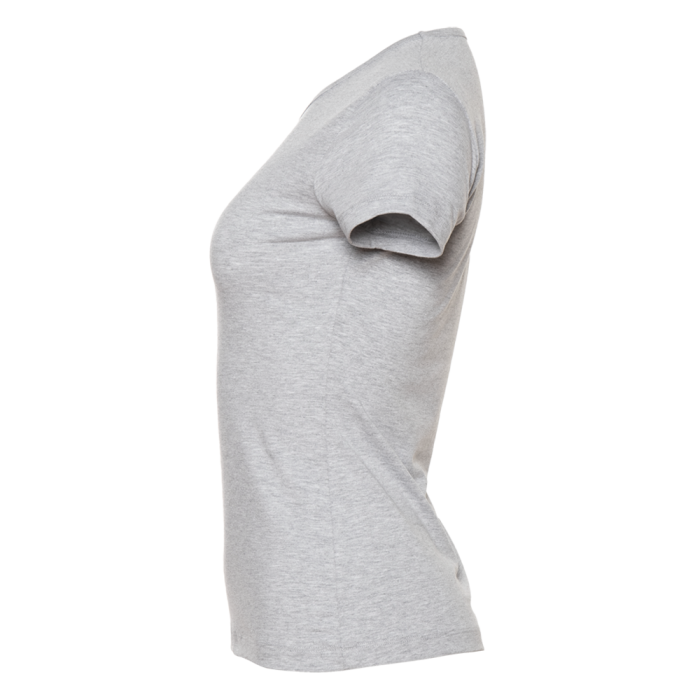 Женская темно-серая футболка арт. 37W приталенного силуэта, 92% хлопок и 8% эластан, 180 гр/м2, оптом | Мерч, униформа и текстиль для бизнеса 
 фото-2