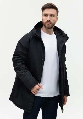 Черная однотонная куртка арт. 73, 100% полиэстер с водоотталкивающей пропиткой, оптом | Мерч, униформа и текстиль для бизнеса photo-16