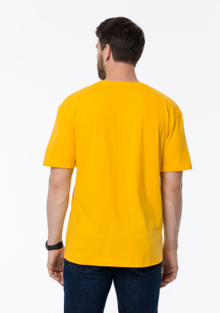 Желтая футболка арт. 02 прямого кроя из 100% хлопка, 160 гр/м2, оптом | Мерч, униформа и текстиль для бизнеса  photo-9