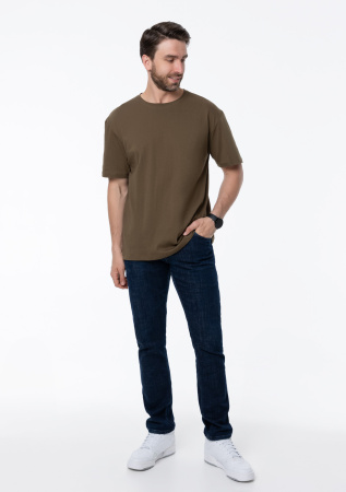 Футболка арт. 02 цвета хаки прямого кроя из 100% хлопка, 160 гр/м2, оптом | Мерч, униформа и текстиль для бизнеса  photo-12