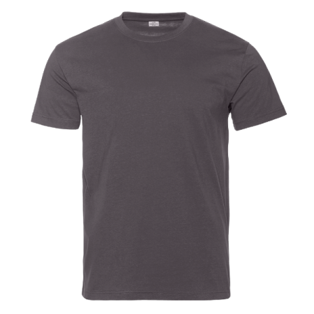 Тёмно-серая футболка арт. 08U прямого кроя из 100% хлопка, 180 гр/м2, оптом | Мерч, униформа и текстиль для бизнеса  photo-0