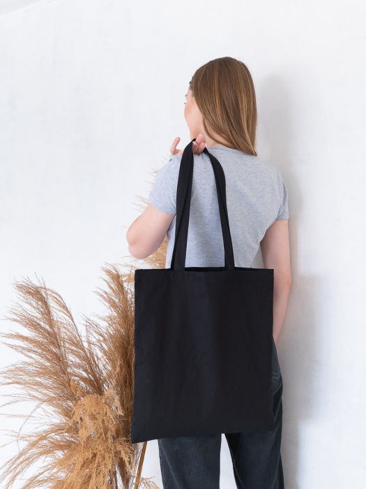 Черная сумка шопер, оптом | Мерч, униформа и текстиль для бизнеса фото-1