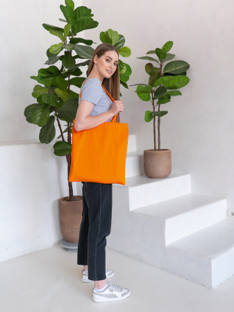 Оранжевая сумка шопер, оптом | Мерч, униформа и текстиль для бизнеса photo-2