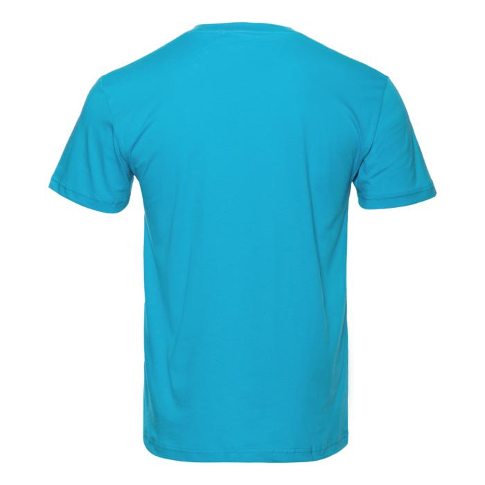 Бирюзовая футболка арт. 51 прямого кроя из 100% хлопка, 150 гр/м2, оптом | Мерч, униформа и текстиль для бизнеса  фото-2