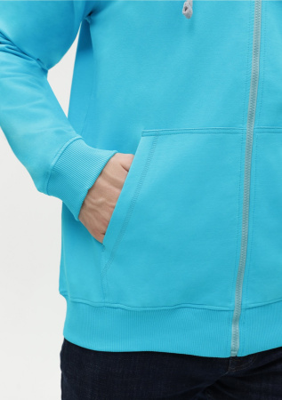 Толстовка мужская STAN с капюшоном на молнии футер без начёса 260, 61, Бирюзовый (32) | Мерч, униформа и текстиль для бизнеса photo-10