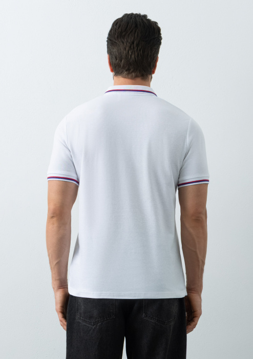 Рубашка поло унисекс STAN триколор  хлопок/полиэстер 185, 04R, Белый (10) | Мерч, униформа и текстиль для бизнеса фото-4