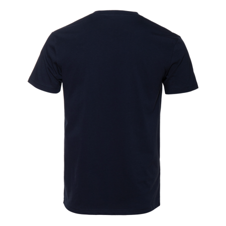 Тёмно-синяя футболка арт. 08U прямого кроя из 100% хлопка, 180 гр/м2, оптом | Мерч, униформа и текстиль для бизнеса  photo-2