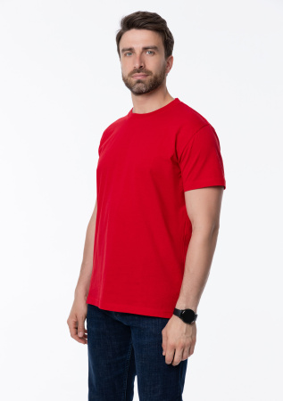 Красная футболка арт. 52 прямого кроя из 100% хлопка, 150 гр/м2, оптом | Мерч, униформа и текстиль для бизнеса  photo-6