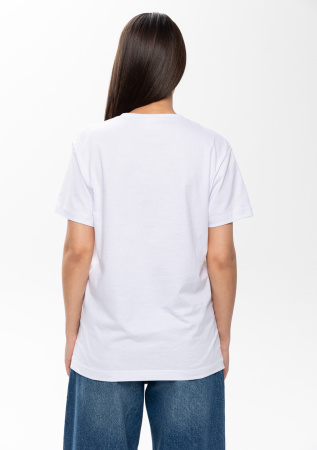 Белая футболка арт. 02 прямого кроя из 100% хлопка, 160 гр/м2, оптом | Мерч, униформа и текстиль для бизнеса  photo-7