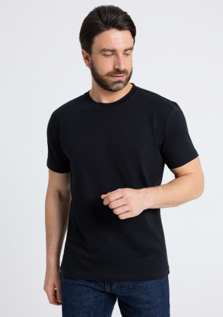 Чёрная футболка арт. 08U прямого кроя из 100% хлопка, 180 гр/м2, оптом | Мерч, униформа и текстиль для бизнеса  photo-7