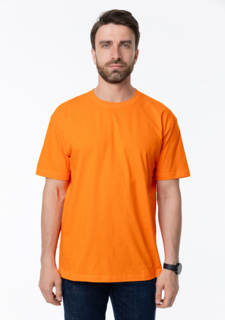 Оранжевая футболка арт. 02 прямого кроя из 100% хлопка, 160 гр/м2, оптом | Мерч, униформа и текстиль для бизнеса  photo-12