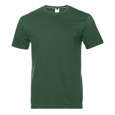 Темно-зеленая футболка арт. 02 прямого кроя из 100% хлопка, 160 гр/м2, оптом | Мерч, униформа и текстиль для бизнеса  photo-0