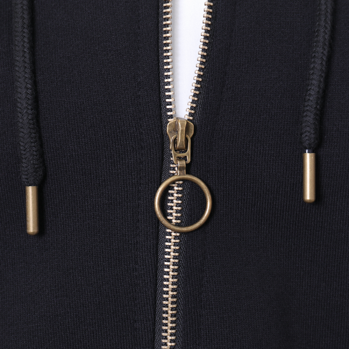 Толстовка  ОNE SIZE, с капюшоном на молнии футер без начёса 350, 72, Черный (20) | Мерч, униформа и текстиль для бизнеса фото-3