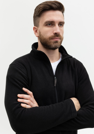 Черная толстовка STAN арт. 21R на молнии, микрофлис, 100% полиэстер, 280 гр/м2 | Мерч, униформа и текстиль для бизнеса photo-3