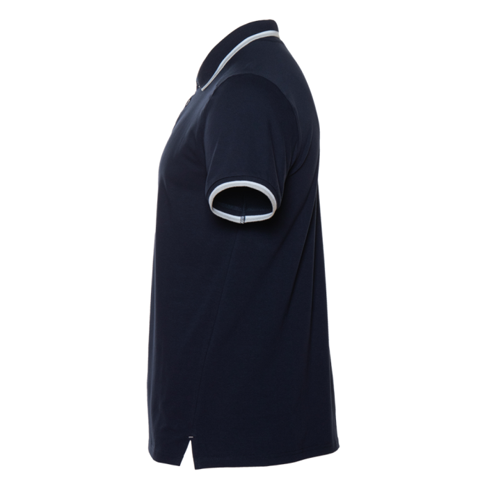 Темно-синяя рубашка поло арт. 05 прямого кроя, 92% хлопок, 8% эластан, 200 гр/м2, оптом | Мерч, униформа и текстиль для бизнеса  фото-2