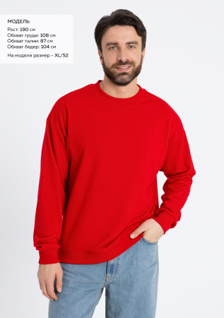 Свитшот унисекс STAN футер без начёса, 350, 96, Красный (14) | Мерч, униформа и текстиль для бизнеса photo-4