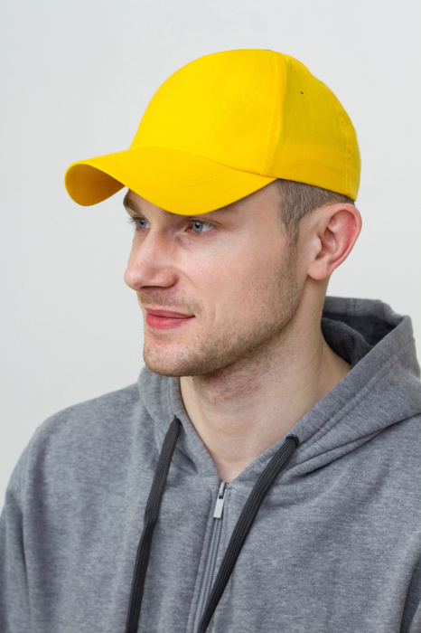 Зеленая бейсболка арт. 10U, 5 клиньев, 100% хлопок, 130 гр/м2, оптом | Мерч, униформа и текстиль для бизнеса фото-4