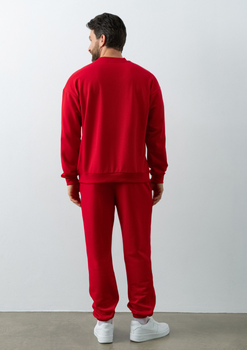 Красные однотонные брюки арт. 97, 80% хлопок, 20% полиэстер, оптом | Мерч, униформа и текстиль для бизнеса фото-4