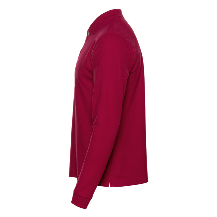 Бордовая рубашка поло с длинным рукавом арт. 04S, 65% хлопок, 35% полиэстер, 185 гр/м2, оптом | Мерч, униформа и текстиль для бизнеса  фото-2