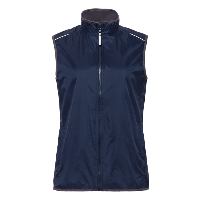 Темно-синий однотонный двухсторонний женский жилет арт. 24WN, Taffeta 210T, оптом | Мерч, униформа и текстиль для бизнеса фото-0