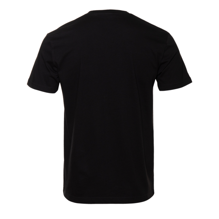Чёрная футболка арт. 08 прямого кроя из 100% хлопка, 180 гр/м2, оптом | Мерч, униформа и текстиль для бизнеса  фото-2