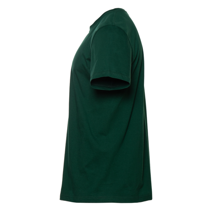 Тёмно-зелёная футболка арт. 02 прямого кроя из 100% хлопка, 160 гр/м2, оптом | Мерч, униформа и текстиль для бизнеса  фото-4