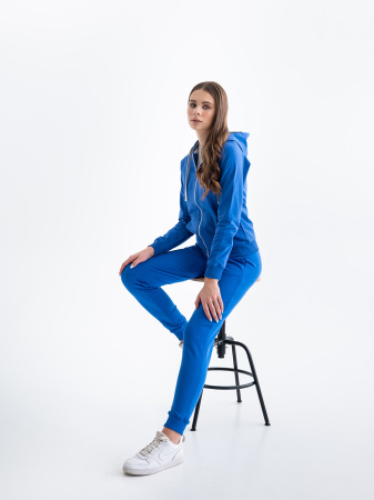 Женская синяя толстовка STAN арт. 61W, футер без начеса, 92% хлопок 8% эластан, 260 гр/м2 | Мерч, униформа и текстиль для бизнеса photo-5