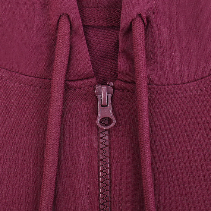 Бордовая толстовка на молнии STAN арт. 99, футер без начёса, 100% хлопок, 240 гр/м2  | Мерч, униформа и текстиль для бизнеса фото-3