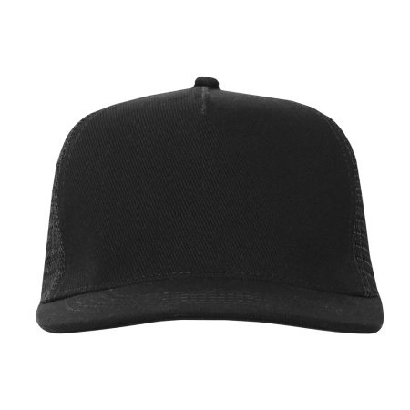 Черная бейсболка с прямым козырьком арт. 09, 5 клиньев из 100% хлопка, 330 гр/м2, оптом | Мерч, униформа и текстиль для бизнеса  photo-1