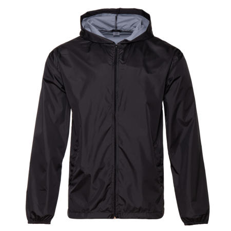 Черная однотонная ветровка арт. 59, 100% полиэстер, Dewspo 210T – оптом | Мерч, униформа и текстиль для бизнеса photo-0